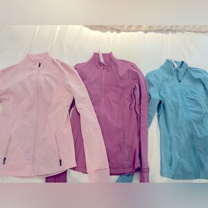 Lululemon Define Jackets Set of Three barely worn size 8
